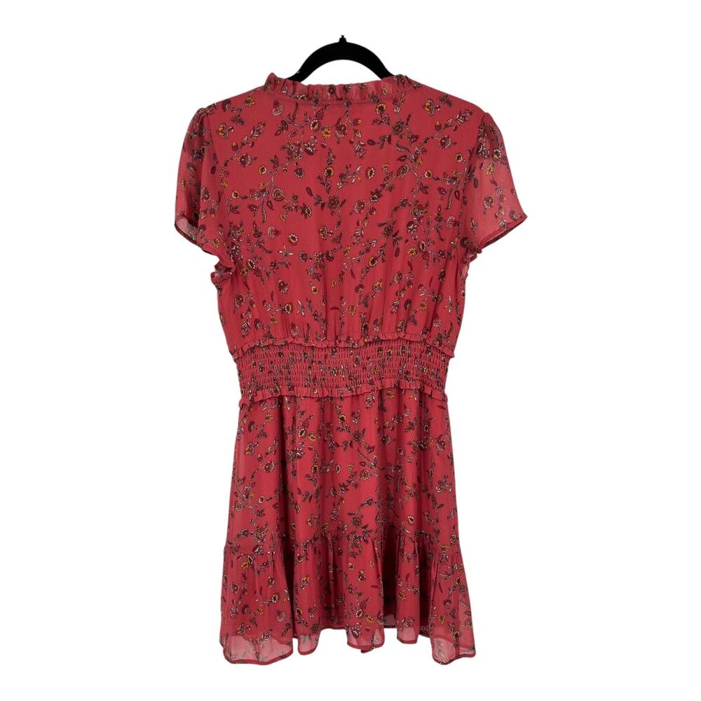 Paige Dress Giannina floral silk minidress dark pink size Small S - Picture 3 of 7